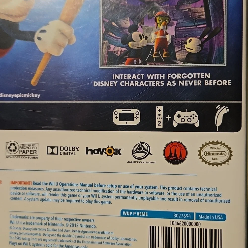 Disney Epic Mickey 2: The Power of Two for Wii U - Blue